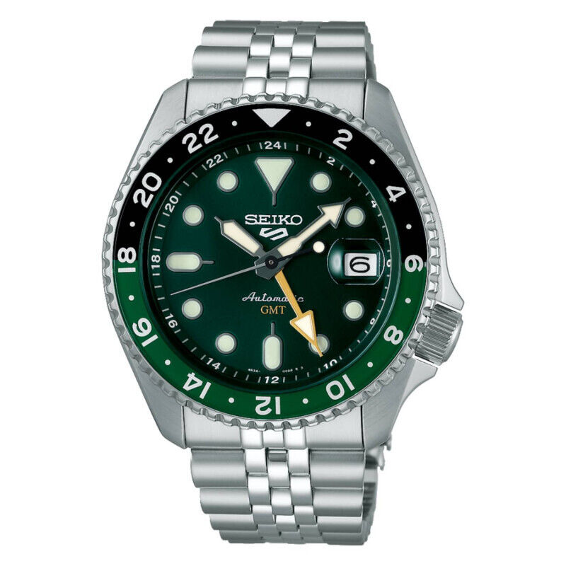 Seiko 5 Sports Orologio Uomo Automatico SSK035K1 GMT Verde Nero