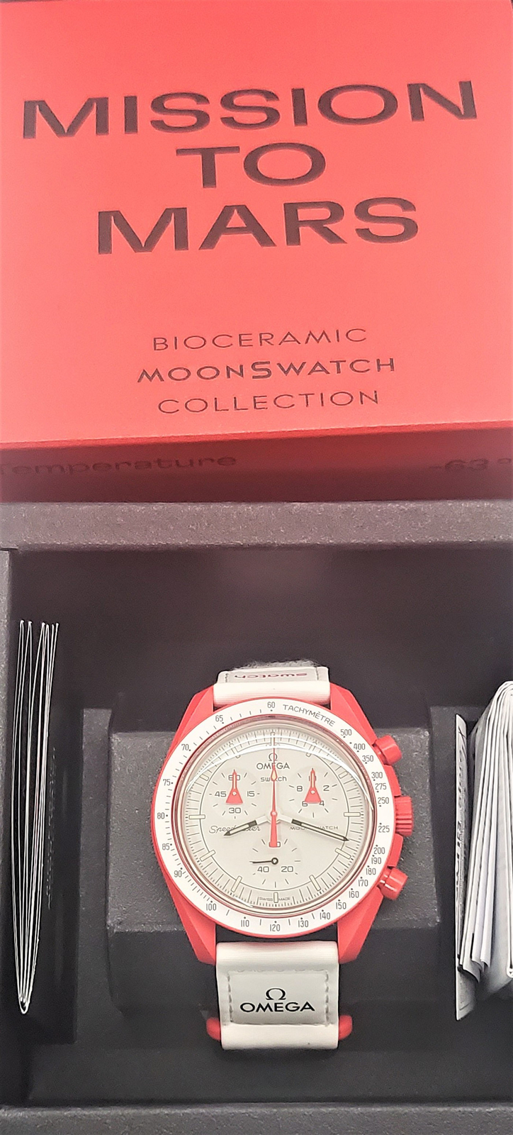Swatch x Omega Special 2022 - SO33R100 - Mission to Mars - NUOVO -