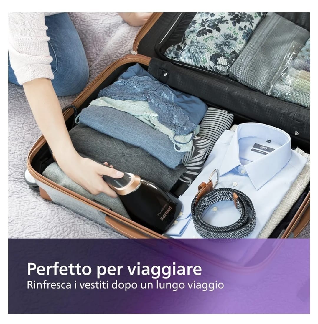 Philips Steam&Go GC365/80 Stiratrice verticale a vapore, 1300 W, vapore 24 g/min