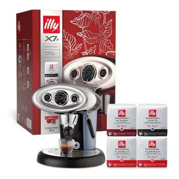 Illy X7.1 Xmas 60639 Macchina Caffè Iperespresso Lancia Vapore Box