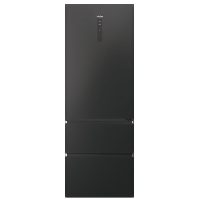 HAIER HTW7720ENPT FRIGORIFERO COMBINATO 483 LT TOTAL NO FROST WIFI NERO CL.E