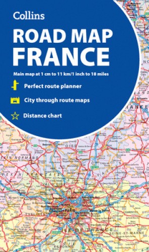 Collins Road Map of France by Collins Maps [Sheet map, folded]