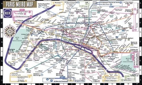 Michelin Streetwise Paris Metro Map - Laminated Metro Map of Paris, France (Map)