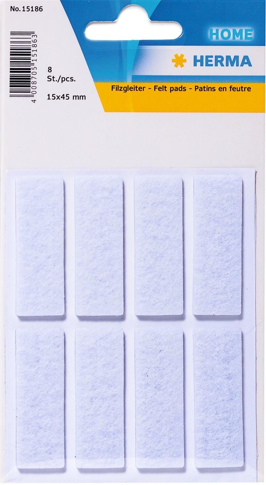 HERMA Filzgleiter weiB 15x45 mm NUOVO