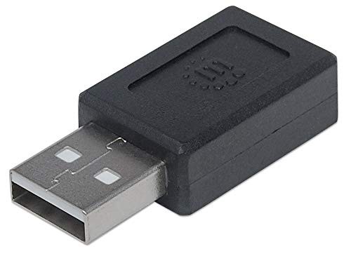 Usb-C To Usb 2.0 A F/M Adapter- Black Polybag NUOVO