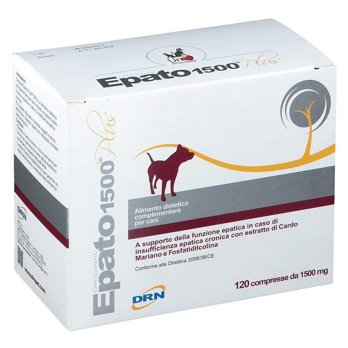 Drn EPATO 1500 Plus 120 Compresse Per Cani → Riduce processi infiammatori fegato