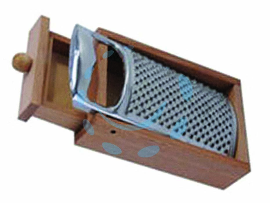 GRATTUGIA IN ACCIAIO INOX CON STRUTTURA IN LEGNO
