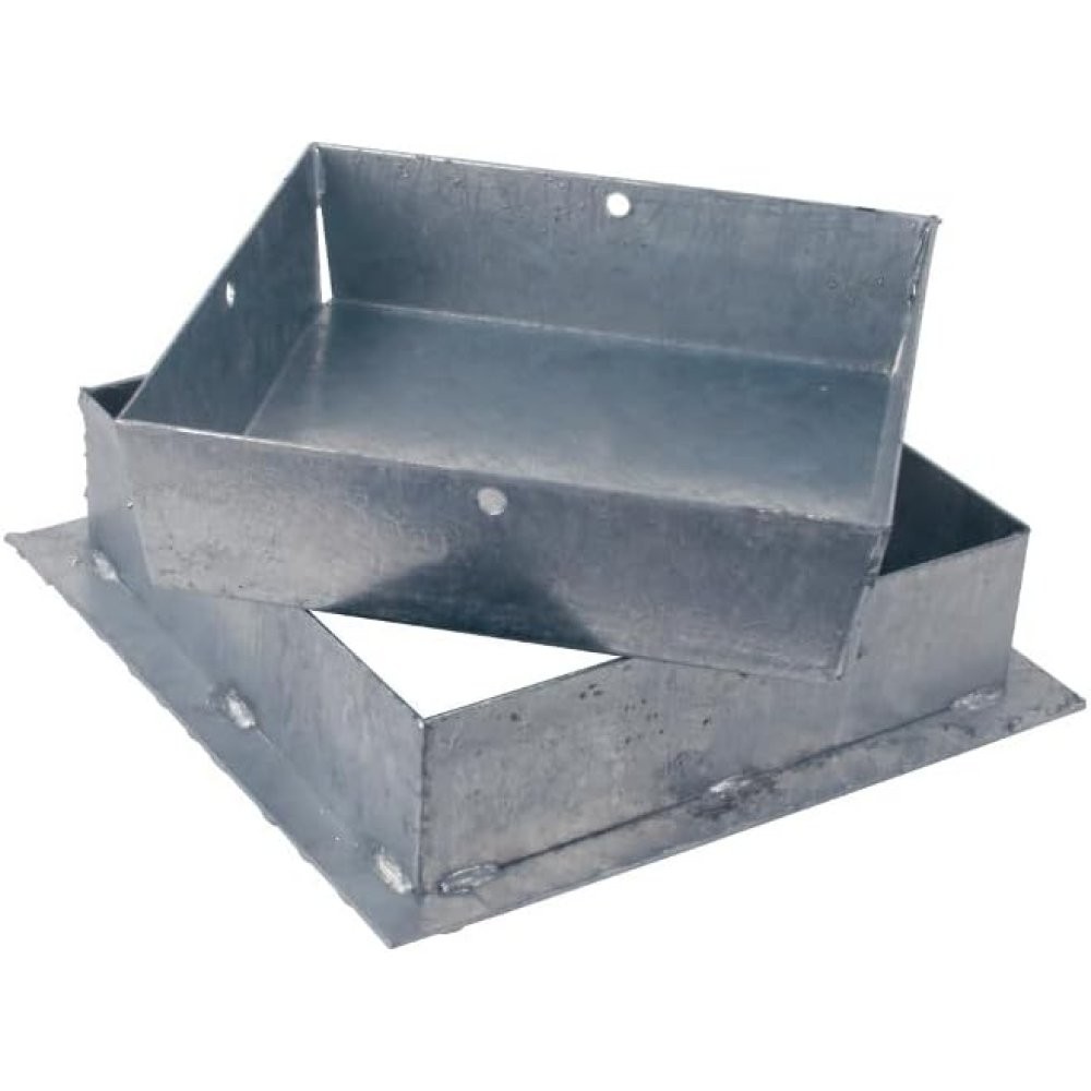 Sceau d  gout porte sol 50x50 h. cm 8 acier zingu  lourd, gris