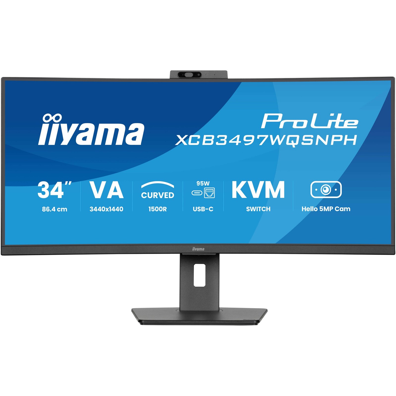 IIyama Monitor Curvo ProLite XCB3497WQSNPH-B1 34" 3440x1440 Nero