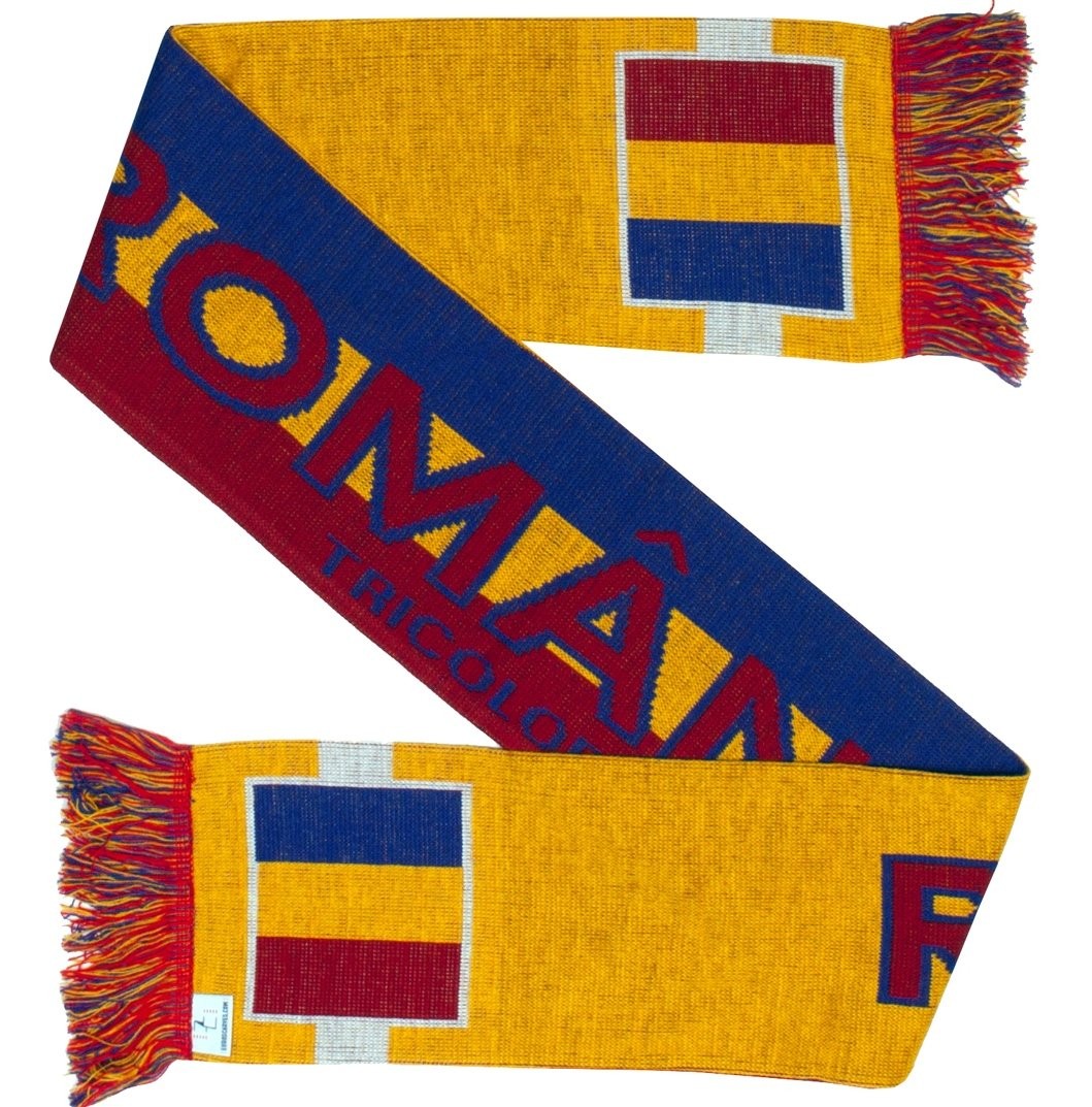 Euroscarves Sciarpa in maglia di calcio della Romania, Romania., Taglia (q2q)