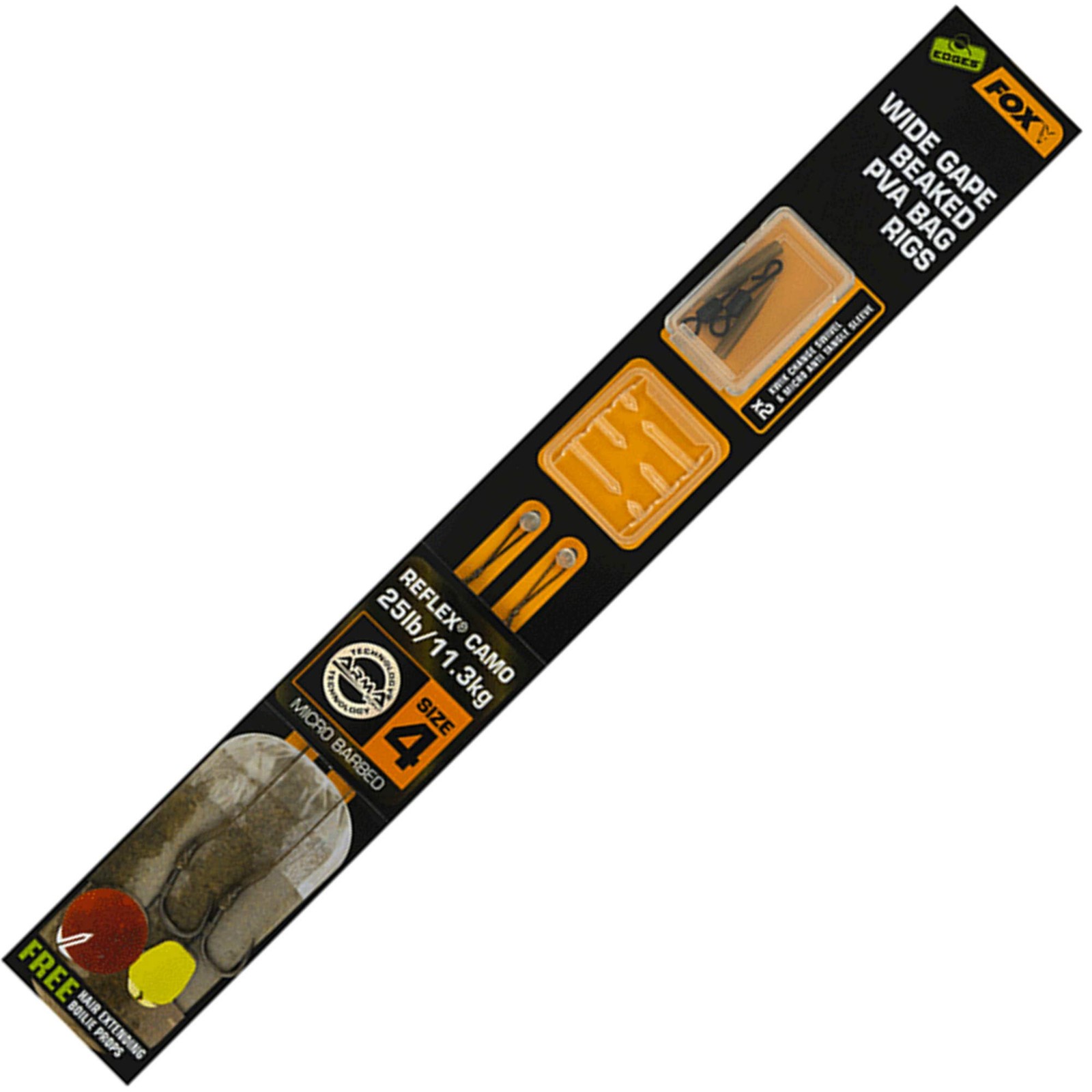 Fox Edges Wide Gape Beaked PVA Ready Rigs - 2 supporti per carpe, misura (A0A)