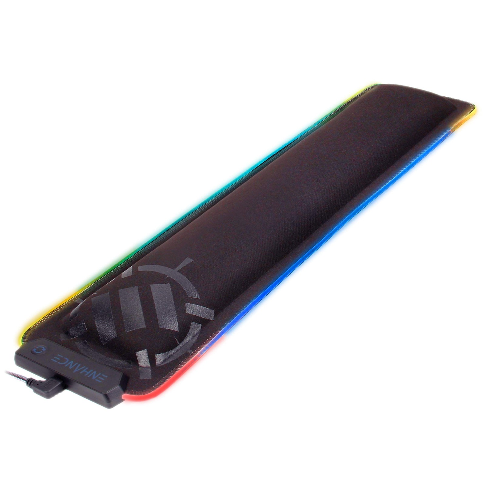 LED Wrist Rest with Soft Memory Foam Support for Full Size Keyboards - Wrist Res