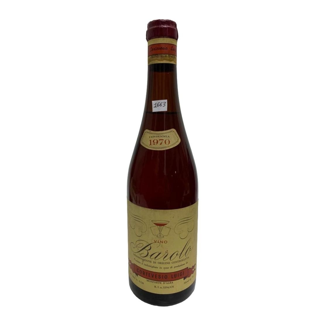 Vintage Bottle - Cortevesio Luigi Barolo DOC 1970 CLEAR COLOR 0,72 lt. - COD. 16