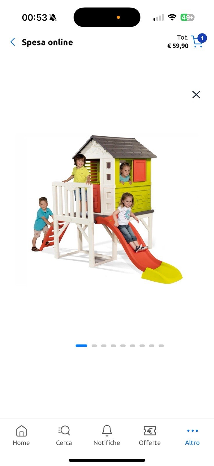 Casetta Palafitta con Scivolo Smoby Albero Bambini