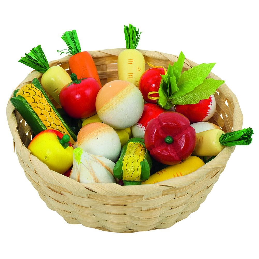 Goki 51662 Vegetables in A Basket, Mixed