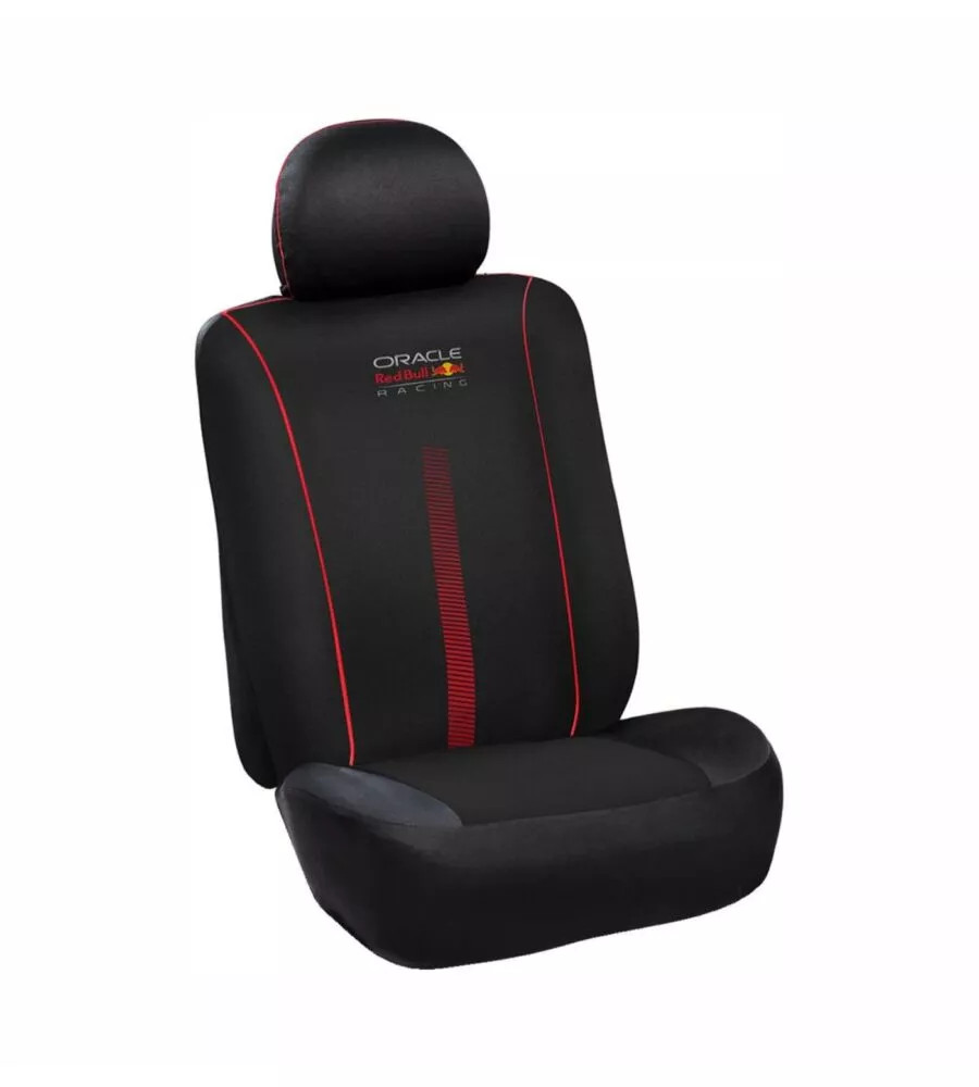 SET COPRISEDILE AUTO REDBULL "POWERBAR" NERO E ROSSO 3 PEZZI