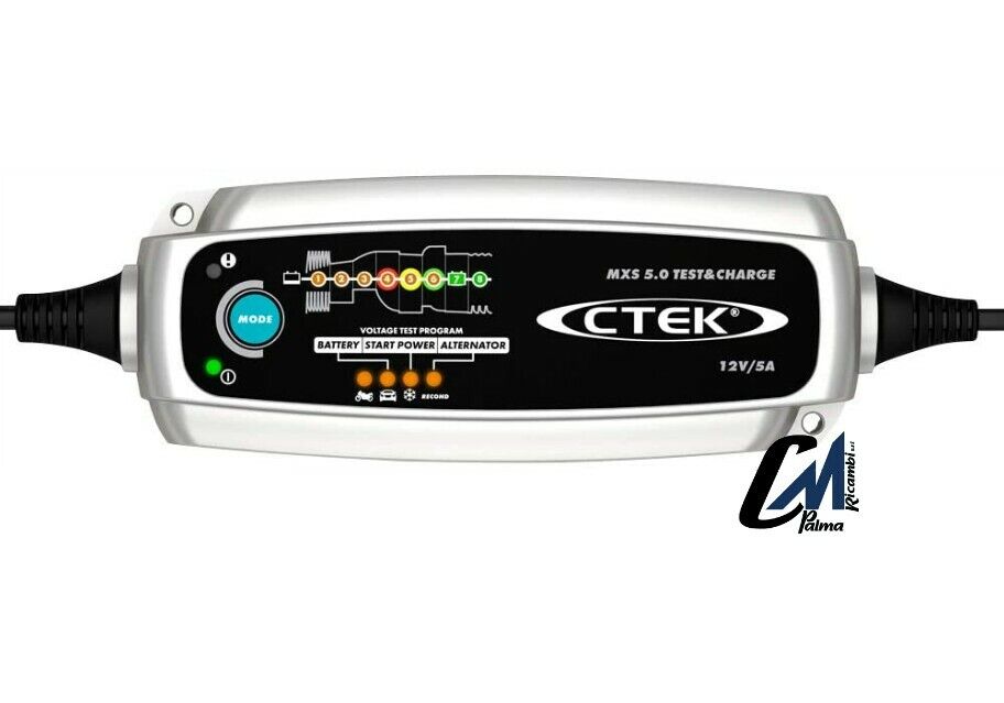 CARICABATTERIA MANTENITORE CARICA CTEK MXS 5.0 TEST & CHARGE 1,2-110Ah