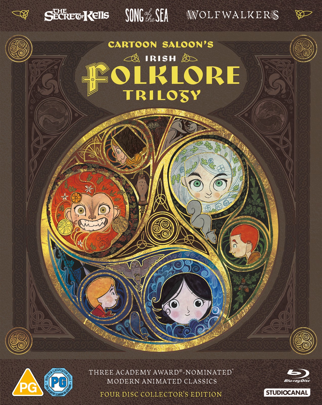 Cartoon Saloon's Irish Folklore Trilogy (Blu-ray) Brendan Gleeson Sean Bean