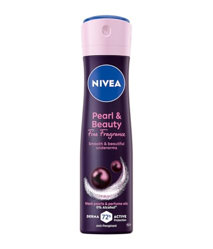 Nivea Deodorante Spray Pearl & Beauty Fine Fragrance 150 Ml, Deodorante Donna Antitraspirante Per Una Protezione 72H, Formula Con Estratti Di Perla Ne