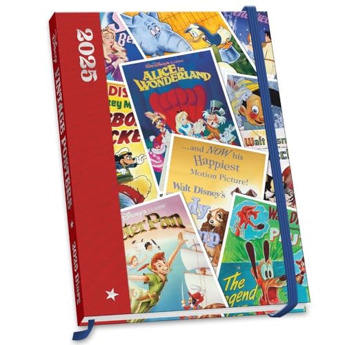 2025 Diary Disney Vintage Posters Week To View A5 Diary Official Product
