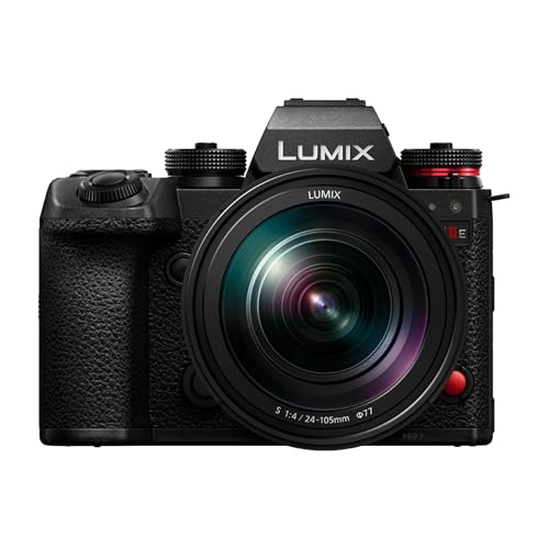 Panasonic Lumix S1Iie Fotocamera Mirrorless Full Frame, Con Obiettivo 24-105 Mm F4, 24Mp, Cs4K 60P, 6K 30P Open Gate, Prores Raw, Af Di Fase Ibrido, A