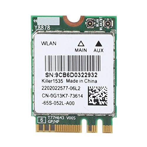Scheda Di Rete Wireless Di Gioco, Per Banda Killer Wireless-Ac 1535 (2,4 Ghz E 5 Ghz) 802.11Ac Ngff M.2 867Mbps Scheda Di Rete Bluetooth 4.1
