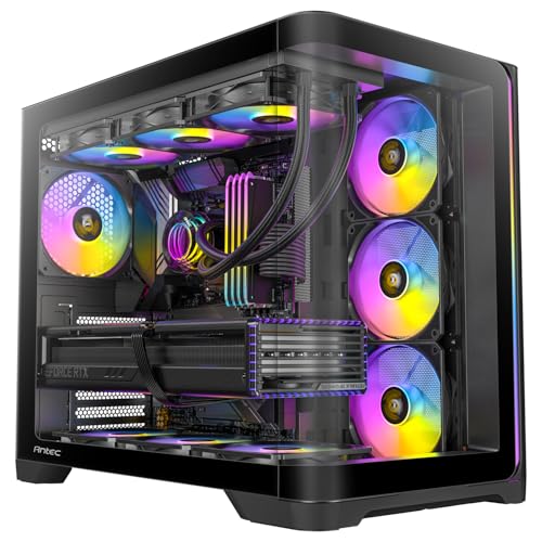 Antec C5 Curve Argb, 4 Ventole Argb Pwm Da 120 Mm Incluse, Fino A 10 Ventole Contemporaneamente, Porta Type-C 3.2 Gen 2, Pannelli Frontali E Laterali