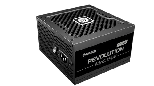 Enermax Revolution Atx 3.1 1200 Watt | Alimentatore Completamente Modulare Atx 3.1 Pc | Pcie 5.1 | 80 Plus Gold | Ventola Semi-Fanless Da 120 Mm | Con