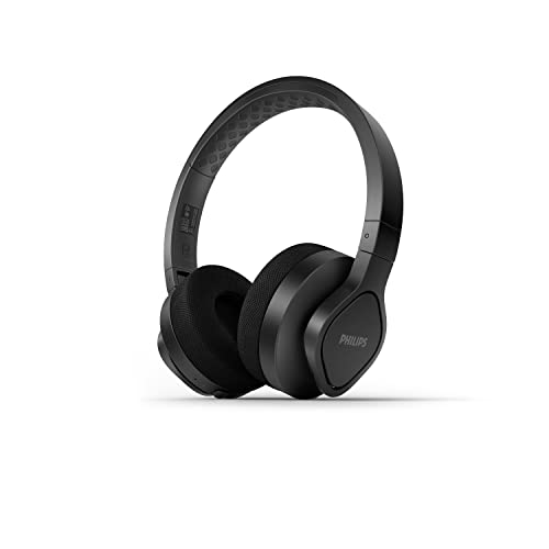 Philips A4216Bk/00 On-Ear Cuffie Sportive Wireless, Driver 40 Mm, 35 Ore Di Riproduzione/On Ear, Protezione Ip55, Cuscinetti Rinfrescanti E Lavabili, 