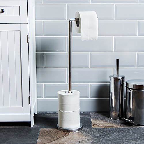Home Discount, Portarotolo In Acciaio Inox