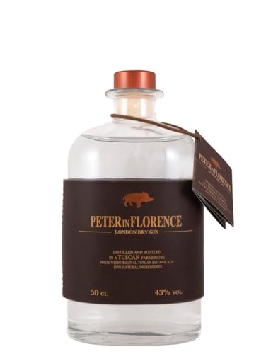Peter In Florence - Dry Gin London, Gin Classico Dai Profumi Floreali, 500Ml