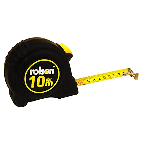 Rolson 50569 - Metro A Nastro Con Alloggiamento Gommato, Con Fermo Automatico 10Mx25Mm