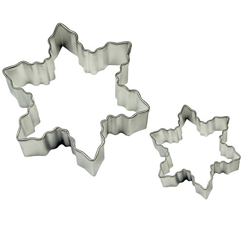 Pme Sc600 Formine Per Biscotti Fiocchi Di Neve, Acciaio Inossidabile, Argento, Small And Large Sizes, 2 Unità
