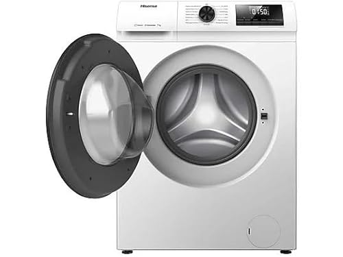 Hisense Wfqp701219Vm - Lavatrice, Classe A, 7 Kg, 1200 Giri/Min, Altezza 84,5 Cm X Larghezza 59,5 Cm, Bianco