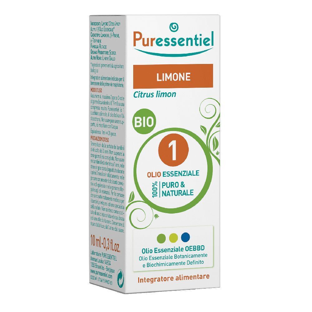 Puressentiel® Limone Bio Olio Essenziale 10 ml essenziale