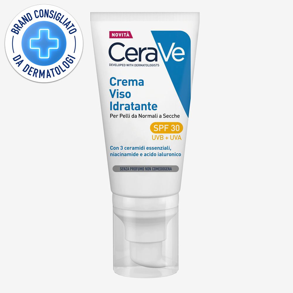 CeraVe Crema Viso Idratante SPF30 24 ore con acido ialuronico 52 ml