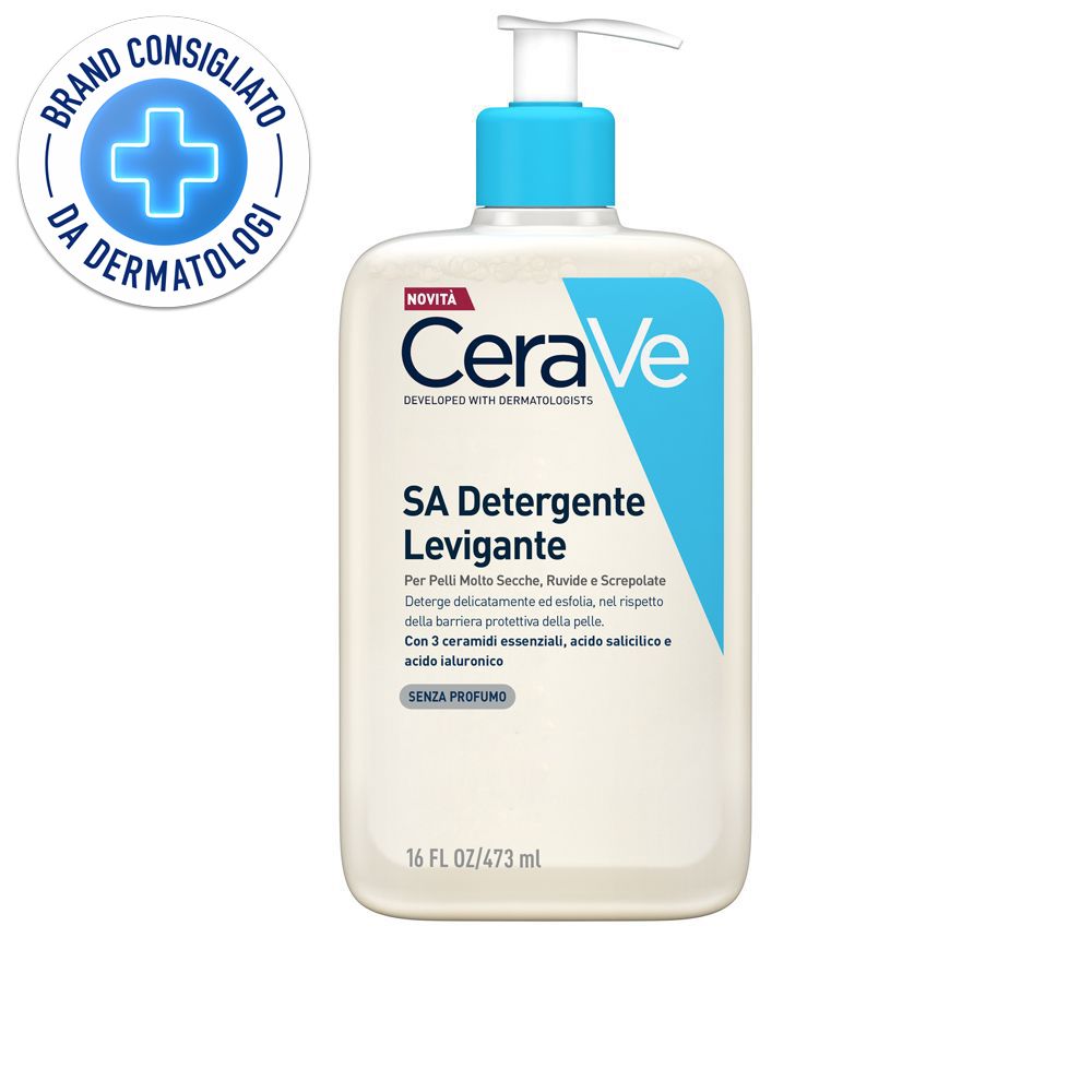 CeraVe Detergente con texture gel non schiumoso che deterge, esfolia e