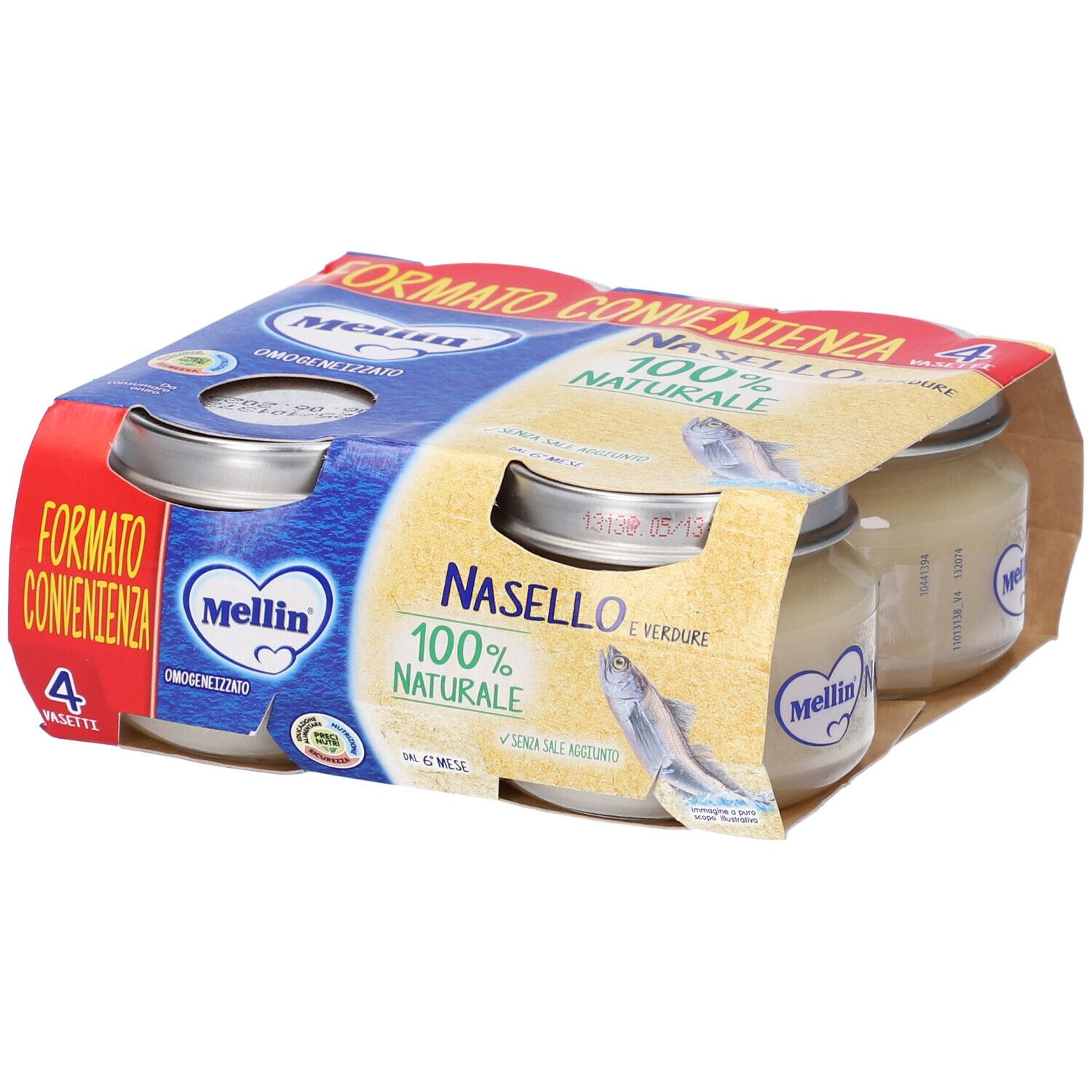 Mellin Omog Nasello 4X80G 4x80 g Pappa