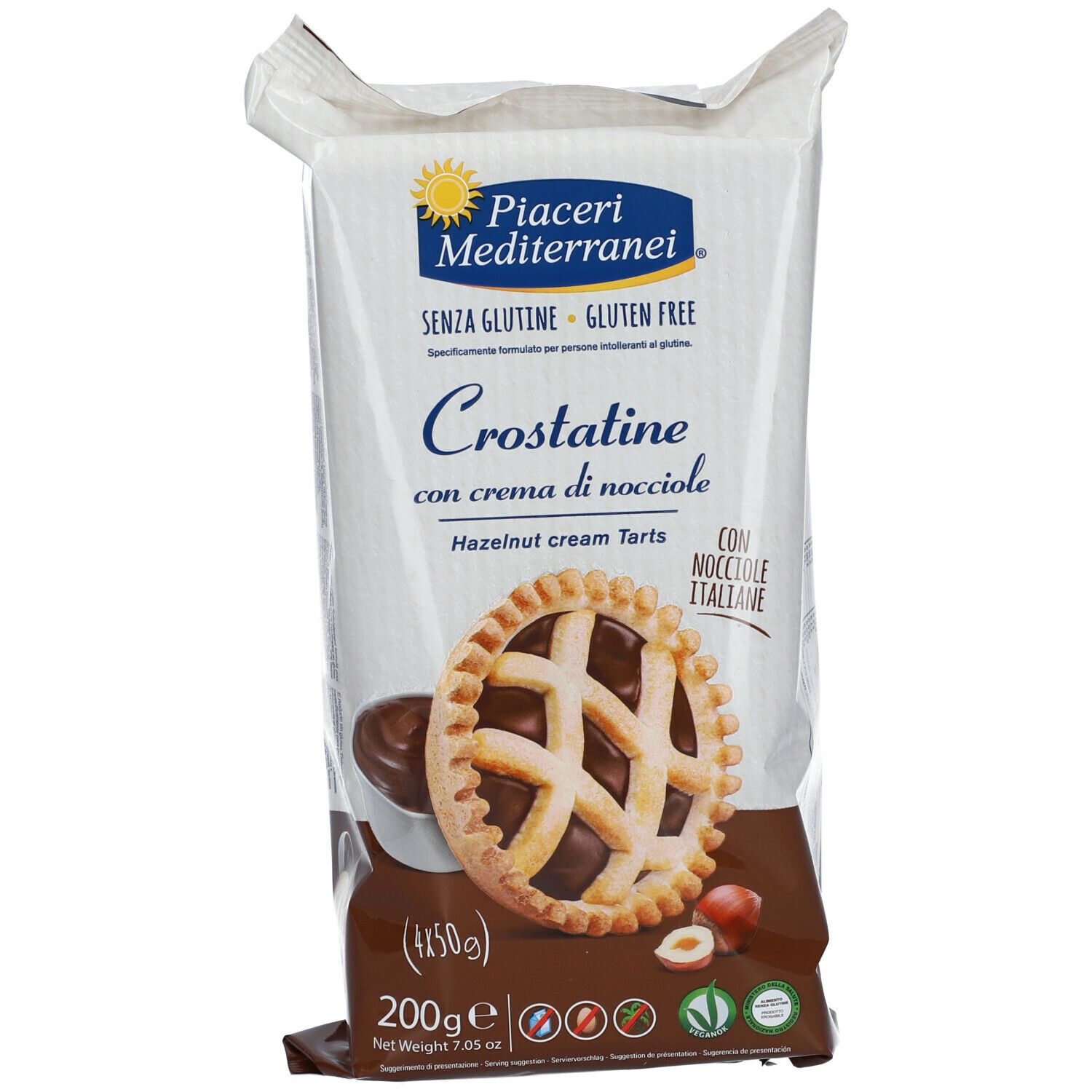 Piaceri Mediterranei® Crostatine alla Crema di Nocciole 4x50 g Altro