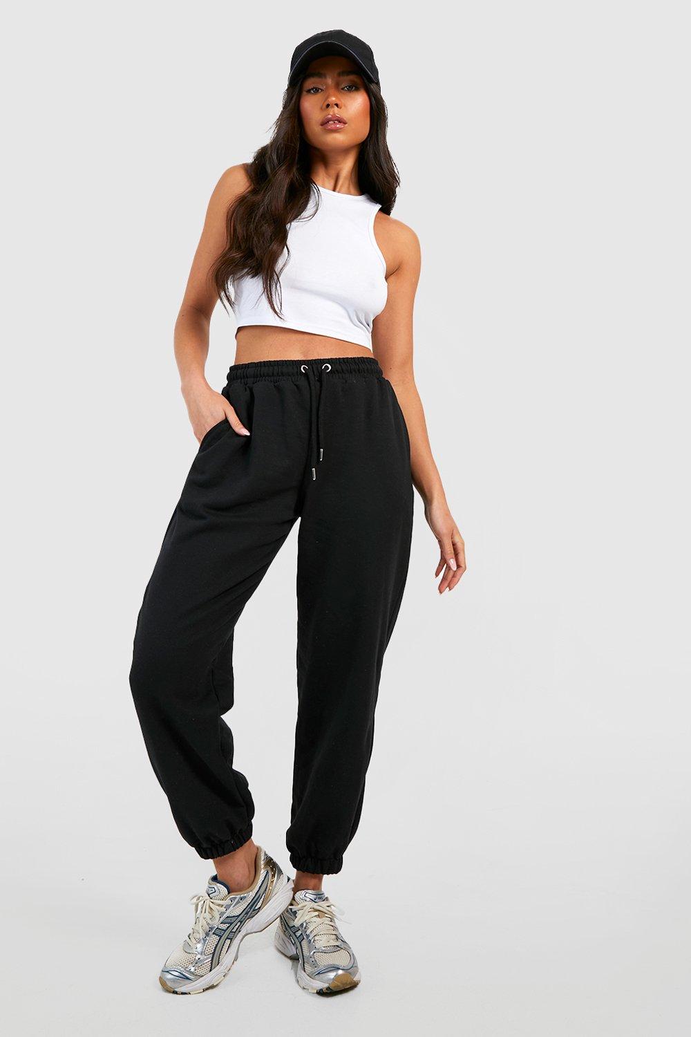 Pantaloni tuta Petite oversize Mix & Match Basic, Nero