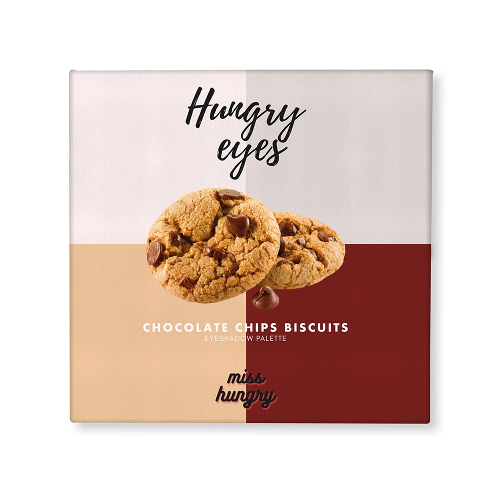 Hungry Eyes Palette Chocolate Chips Ombretti Colori Intensi Perlati Metalizzati Glitterati 4 x 3 gr Miss Hungry