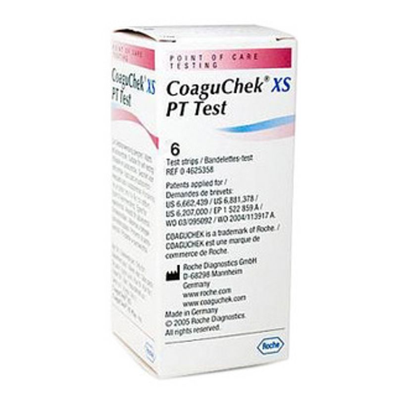 CoaguChek XS PT Test 6 Strisce reattive per misuratore INR CoaguChek XS