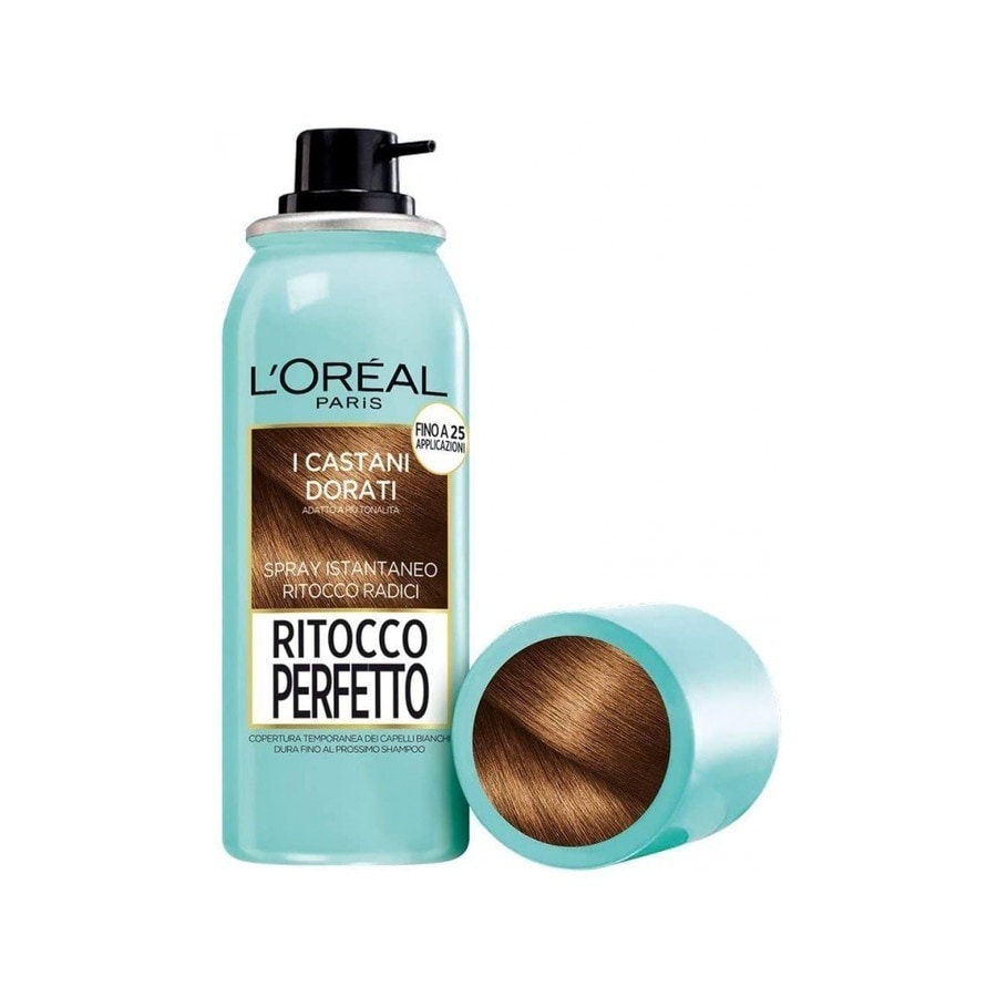 L'Oréal Paris Botanicals Ritocco Perfetto, Colorazione Ricrescita, Copre i Capelli Bianchi e Dura 1 Shampoo, Castano Dorato,