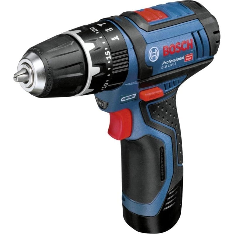 Bosch Pack Gsb 12V-15 Marteau Perforateur Professionnel 12V + 2 Batteries + Chargeur