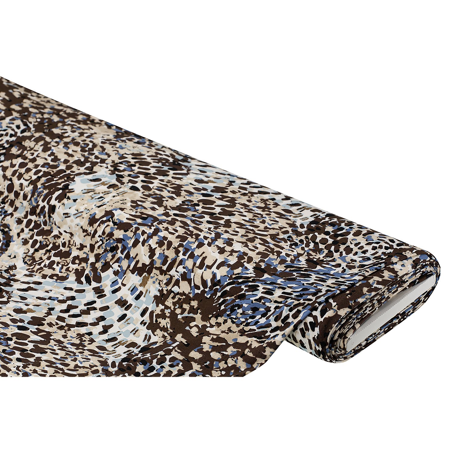 Tissu jersey extensible "abstrait", bleu/multicolore