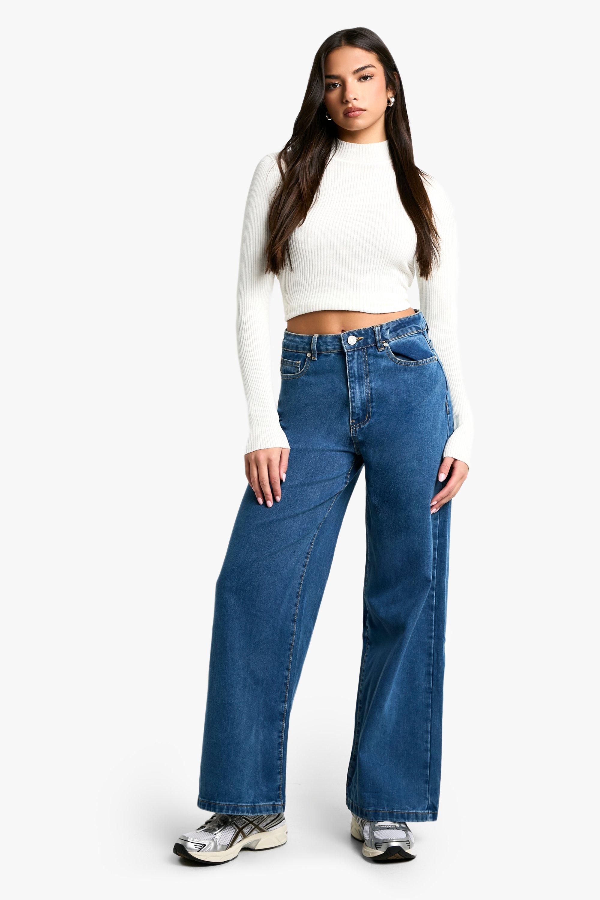 Basics Baggy Boyfriend Jeans, Azzurro