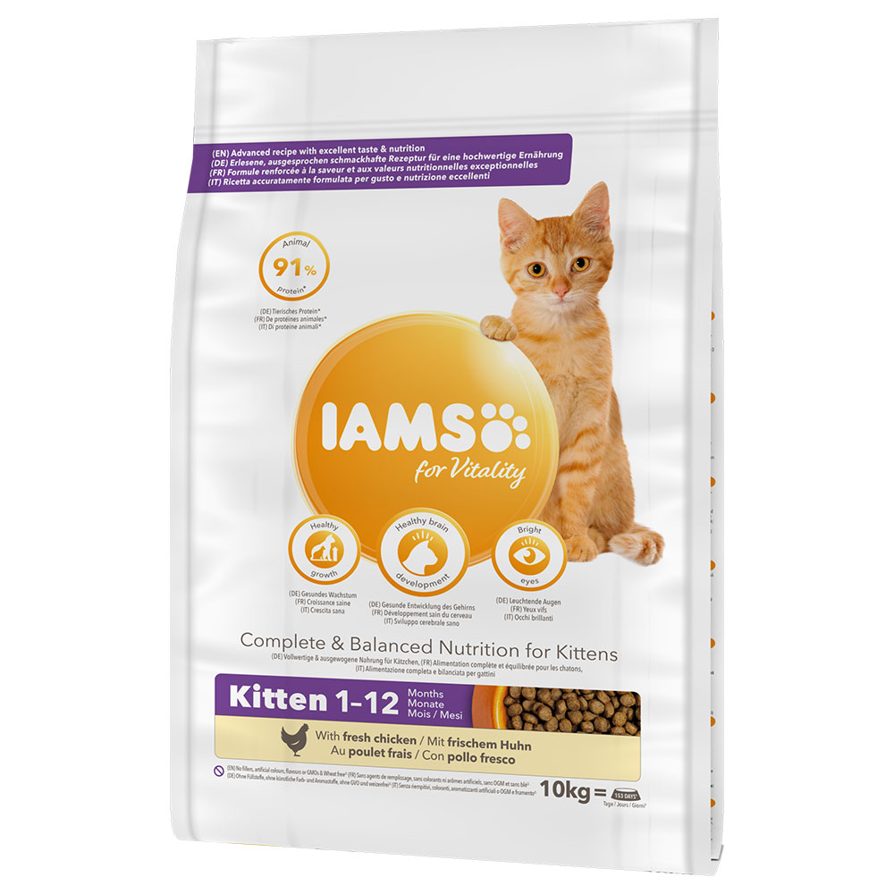 Iams For Vitality Kitten Poulet Pour Chaton - 10 Kg