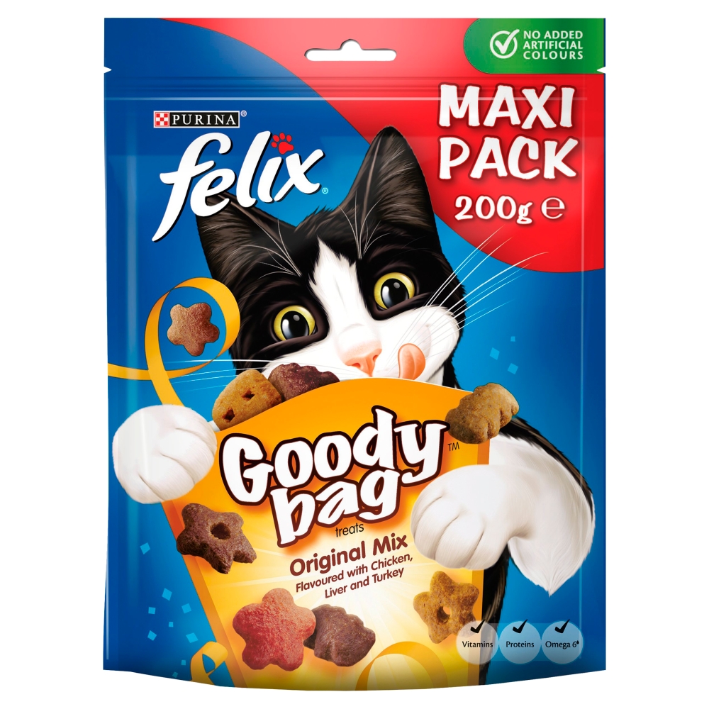 Felix Goody Bag Cat Treats Maxi Pack 200G - Original Mix