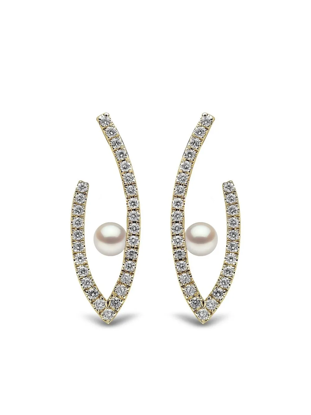 Yoko London "Orecchini in oro 18kt, diamanti e perle Akoya"