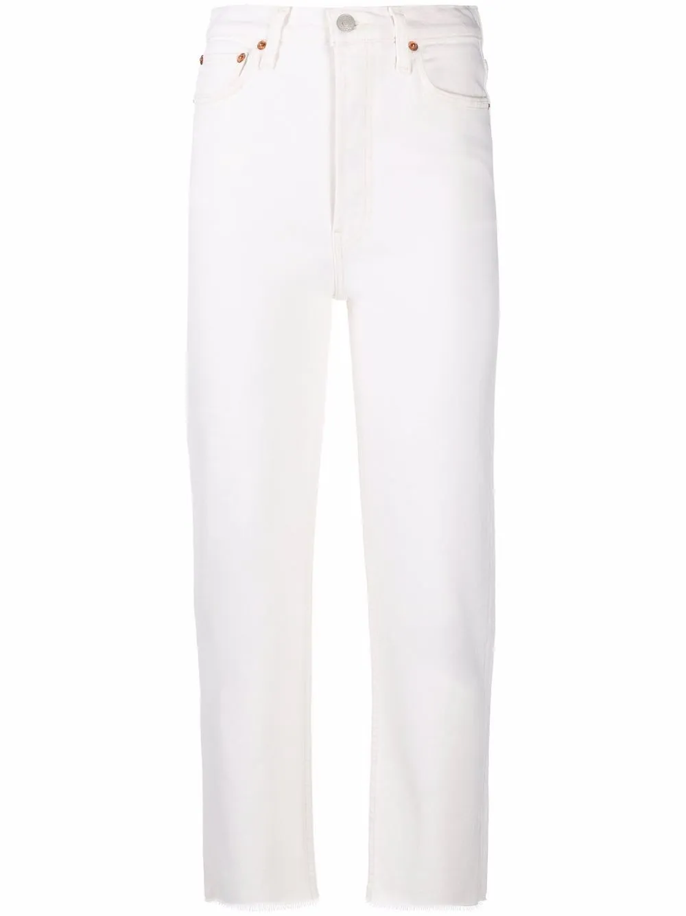 RE/DONE Jeans dritti Stove Pipe anni 70 - Bianco